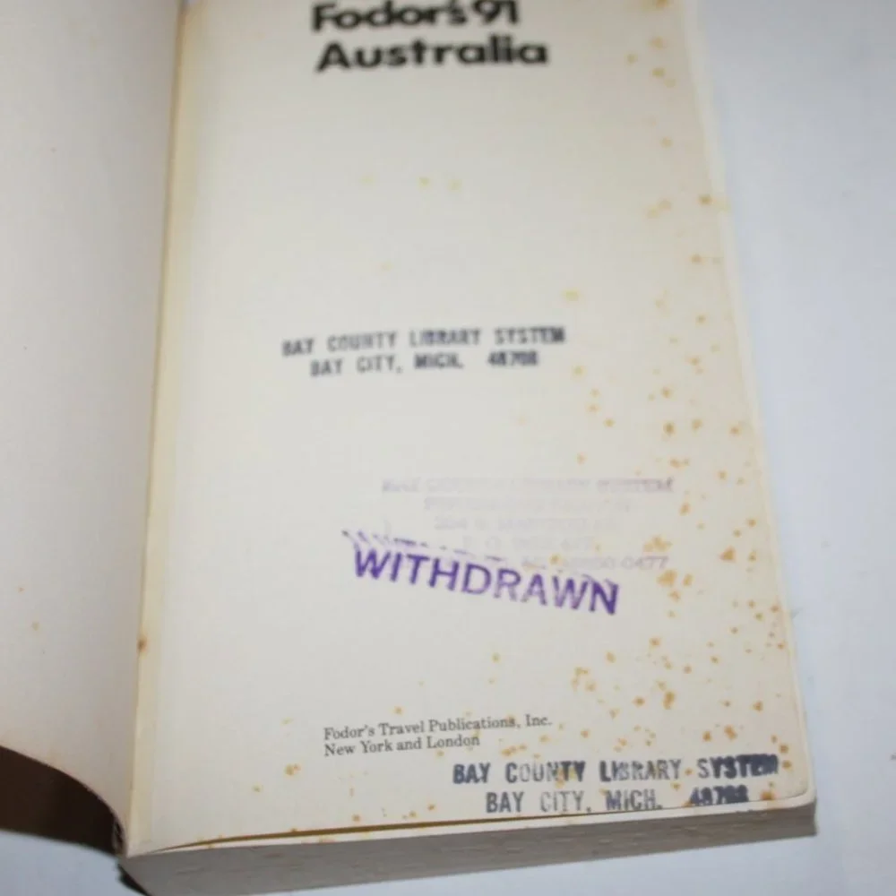 Fodor's 91 Australia Travel Guide 1991 Paperback book (bf)